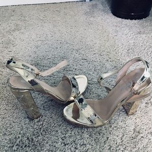 Fun gold heels